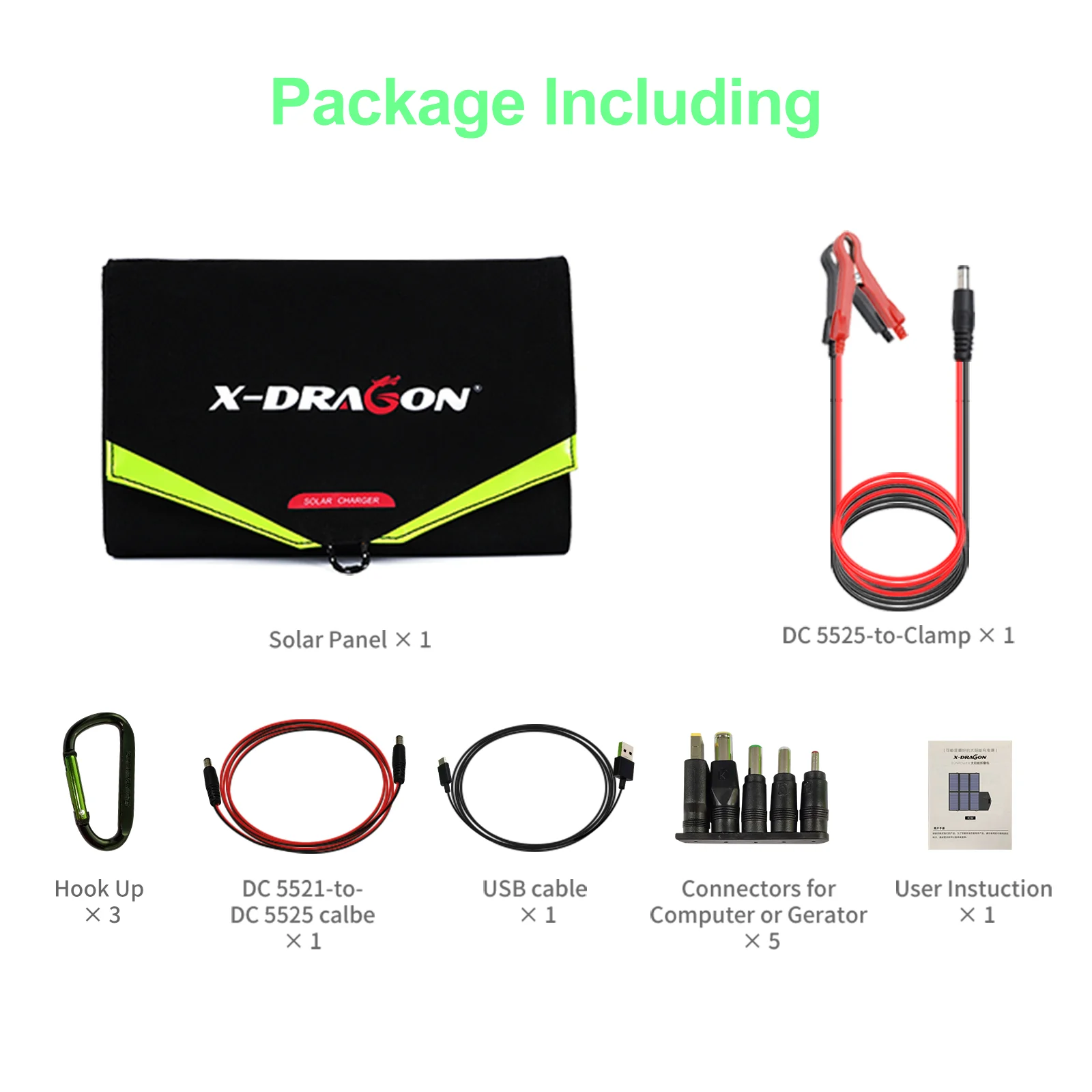 X-DRAGON портативный портативное зарядное устройство от солнечной энергии с 40 18V 12v
