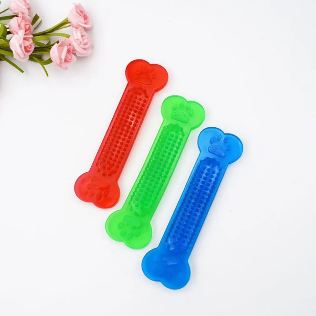 

PVC Molar Flat Bone Bite Resistant Dog Toy Chewing Dog Toothbrush Dog Cleaning Teeth Pet Accessories