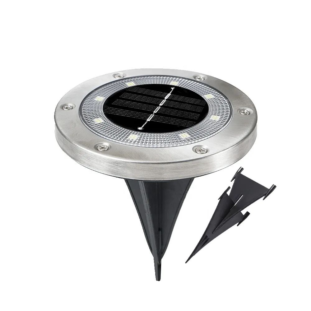 

Ground lamp 8LED solar lamp outdoor courtyard garden landscape lawn lamp plug lawn lamp villa underground lamp
