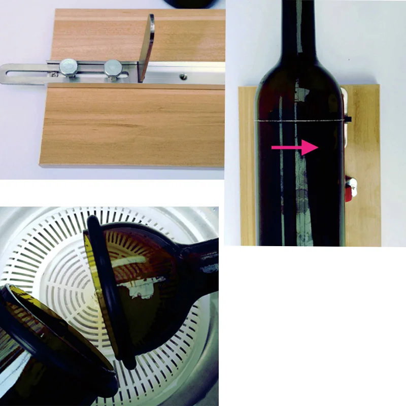

1 Set Glass Wine Beer Bottle Cutter Adjustable Glass Cutters Practical Cutting Tool for DIY Home Bar Garden Craft Decoration