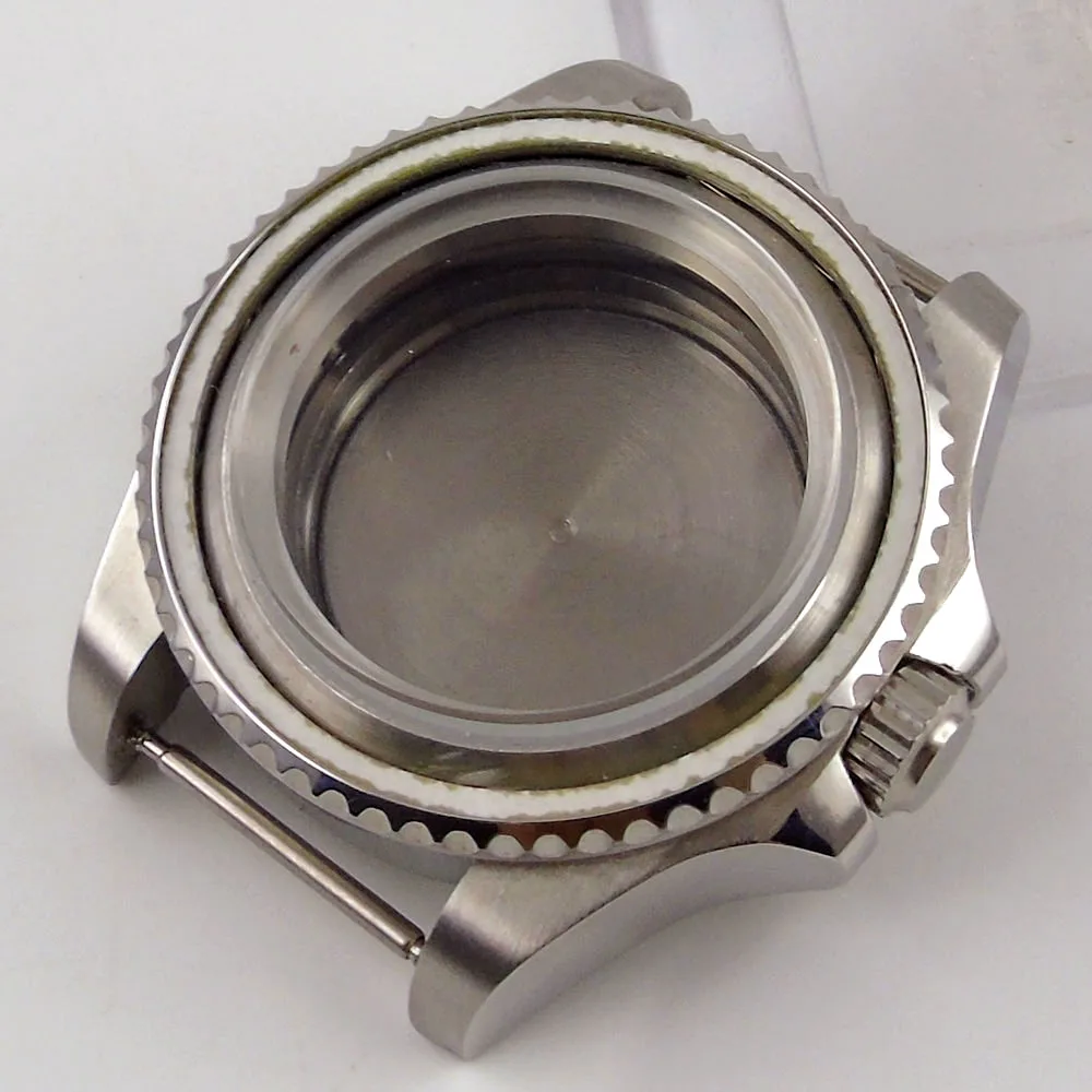 43mm SEA Automatic Watch Case NH35A NH36A MIYOTA 8215 MINGZHU 2813 Movement Mineral Glass Ceramic Insert Screw Crown