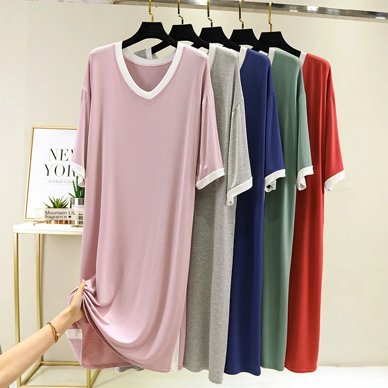 Женское летнее платье новинка 2020 Длинные свободные платья с V-образным вырезом