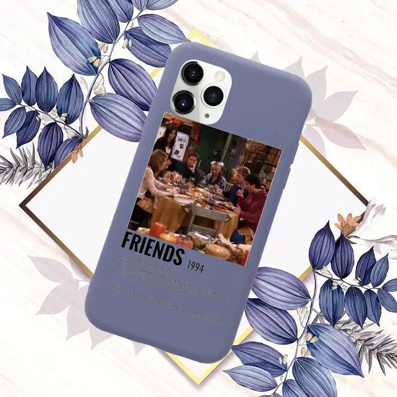 

friends TV Phone Case Purple Candy Color for iPhone 11 12 mini pro XS MAX 8 7 6 6S Plus X SE 2020 XR