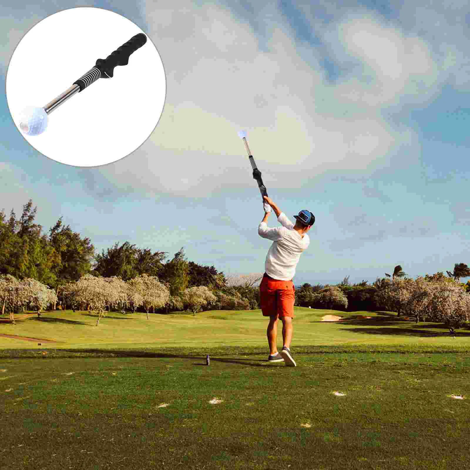

Golfs Swing Trainer Telescopic Tempo and Grip Golfs Trainer Warm Training Aid