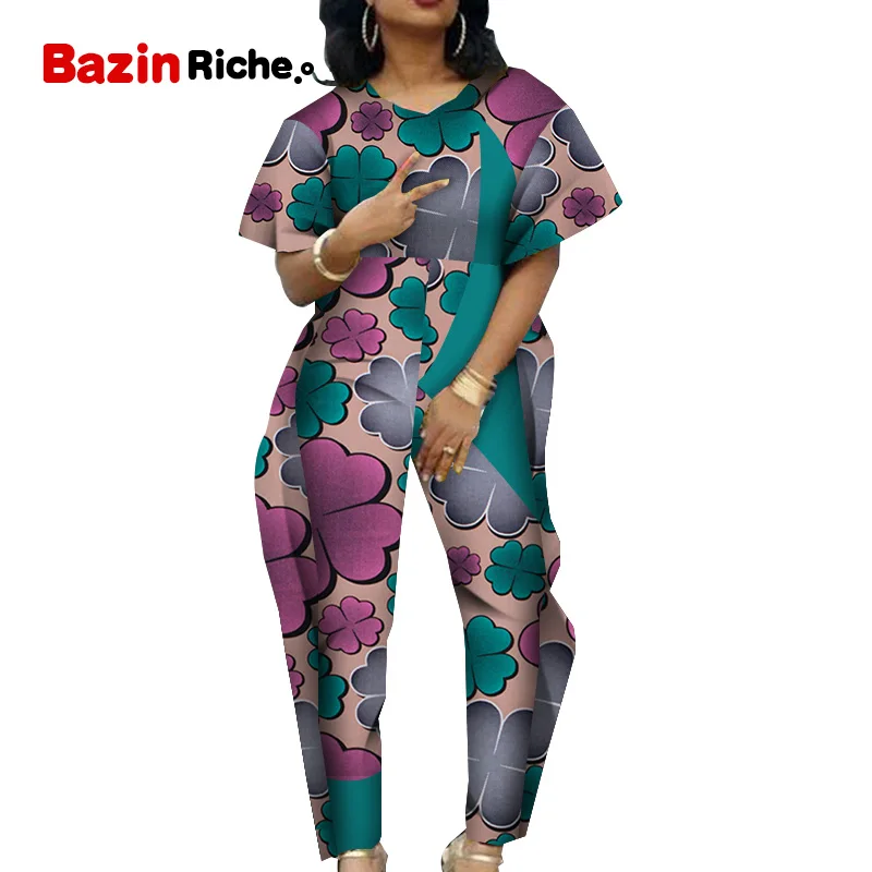 

Dashiki AfricaDashiki African Women Jumpsuit Plus Size LadyClothes WY5244