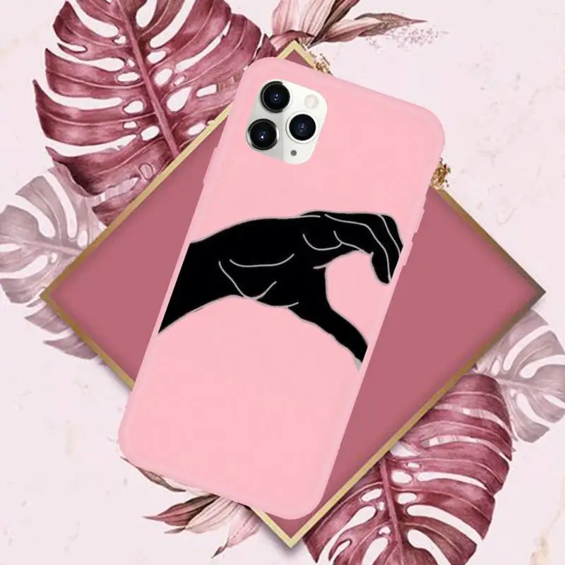 

Best friend BFF Phone Case Pink Candy Color for iPhone 11 12 mini pro XS MAX 8 7 6 6S Plus X SE 2020 XR