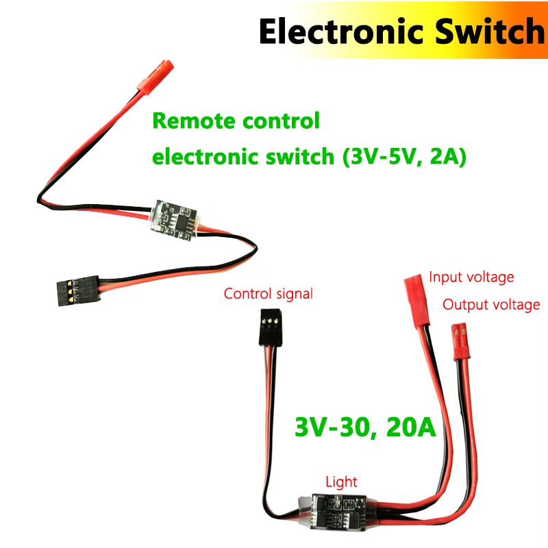 

2-20A Remote Control Electronic Switch 3-30V Aerial Model Plant Protection RC Drone Water Pump PWM Signal Control Accessory
