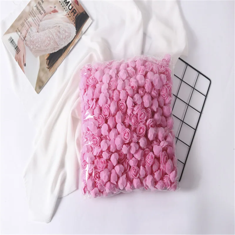 500 шт 3 5 см Пена Розы Искусственные головки цветов Сделай Сам 20 плюшевый мишка