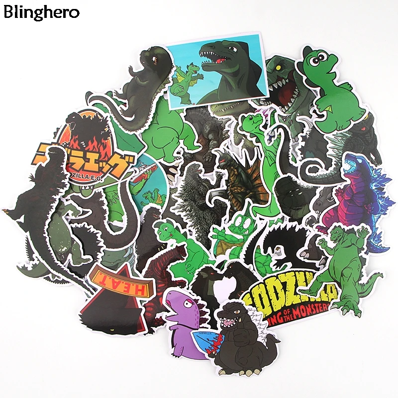 

Blinghero Dinosaur Stickers 37 Pcs/set Horror Stickers Stationery Stickers Laptop Car Stickers Cool Decals Office Supply BH0070