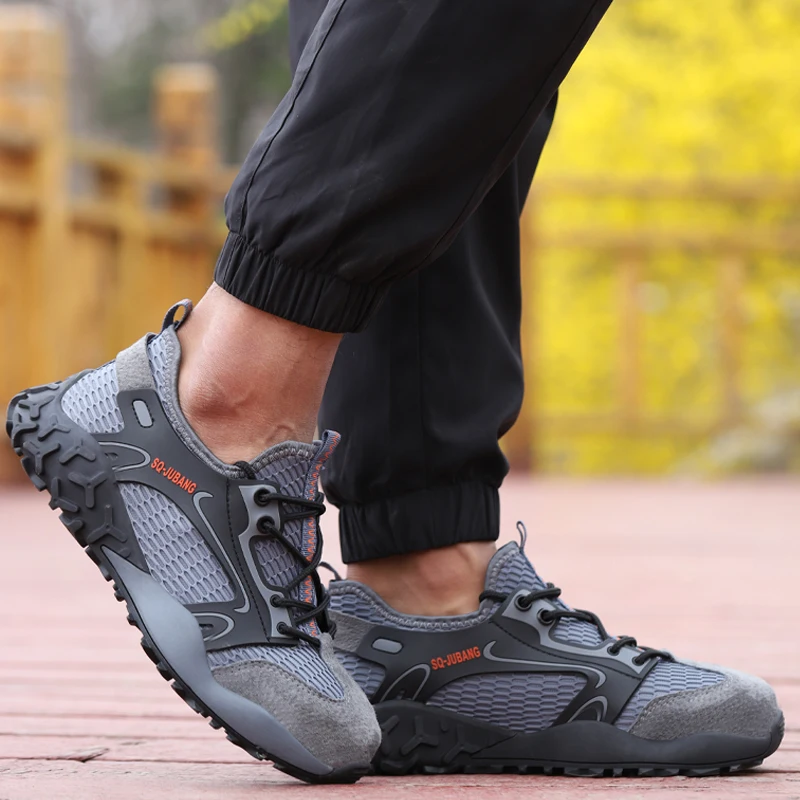 

Lightweight Work Shoes Sneakers Indestructible Men Shoes Anti-puncture Safety Shoes Men Steel Toe Shoes Anti-smash Work Boots