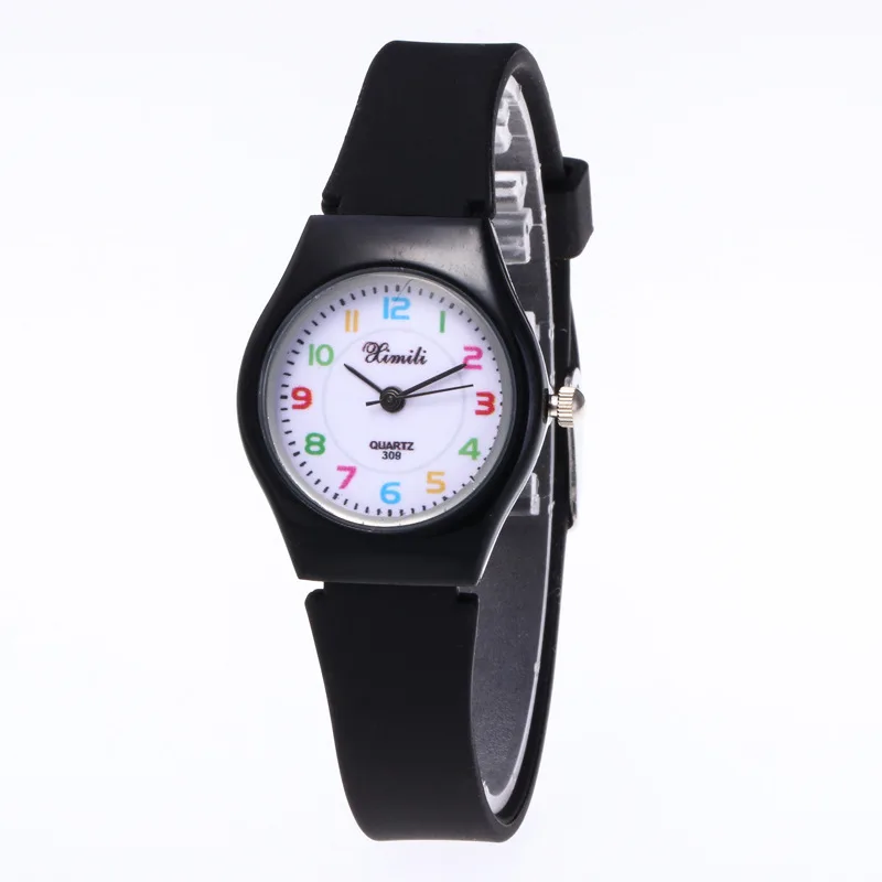 

2021 New Arrival Cute Colorful Quartz Watch For Boys Girls Children Casual Silicone Band Jelly Watch Lovely Numerals Wristwatch
