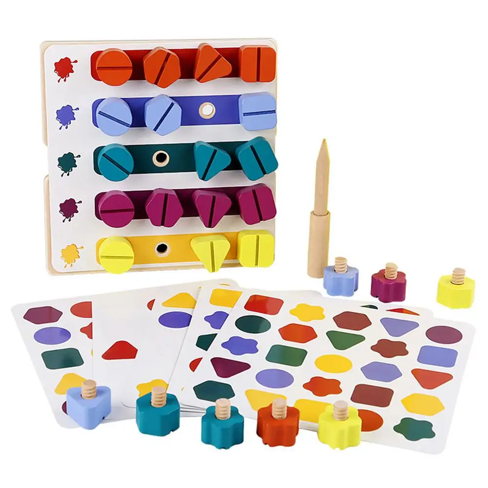 

Kids Wooden Screwdriver Board Toy Set Montessori Educational Toys For Children Pretend Play Kit Birthday Xmas Gifts For Boy Girl