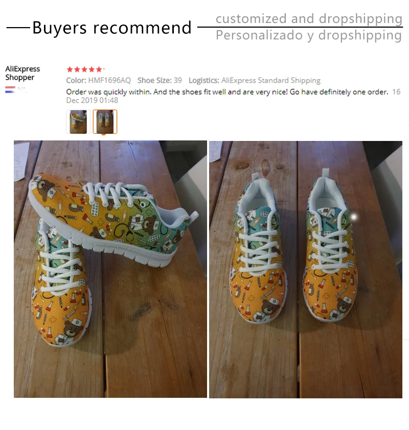 

Nosiydesigns Funny Nurse Girl Pattern Woman Flats Shoes Spring Autumn Mesh Lace Up Sneaker Female Casual Footwear Dropshipping