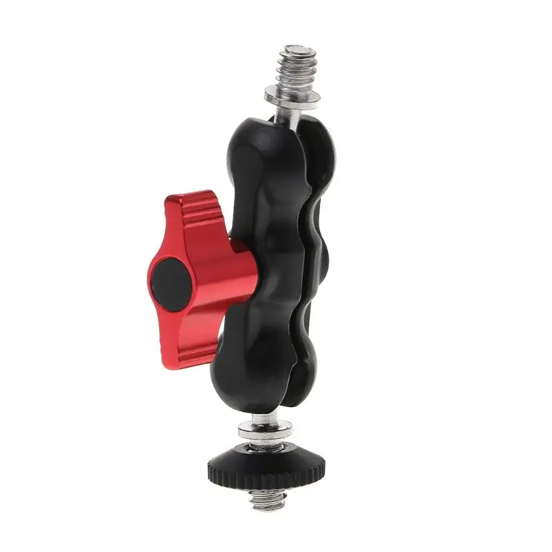 Double Ball Head Shoe Mount Adapter Magic Arm 1/4\&quot Screw Portable GPS Phone LCD Monitor DV Video Light DSLR Camera Dropshipping |