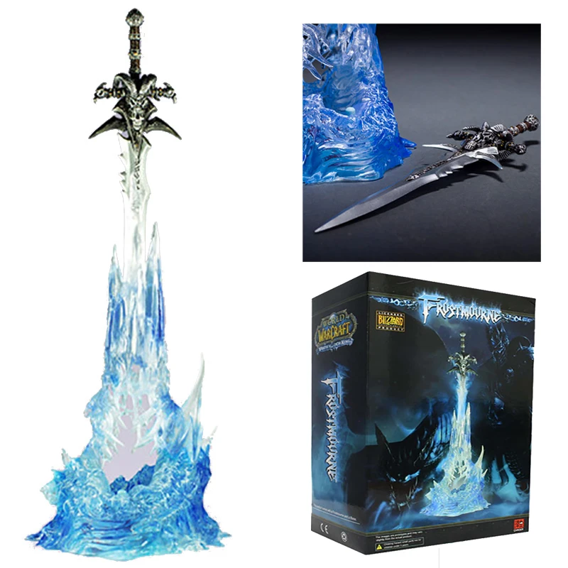 WOW Артас оружие Frostmourne меч с светодиодный освещения Figma Starz ПВХ движущаяся фигурка