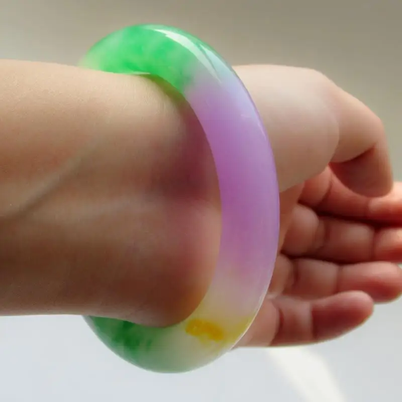 

2020 Hot Sale Natural 100% Real Jade Bangles Three Color Quartz Jade Bracelet Give A Girl Friend Bracelet Jewelry Jadeite Bangle