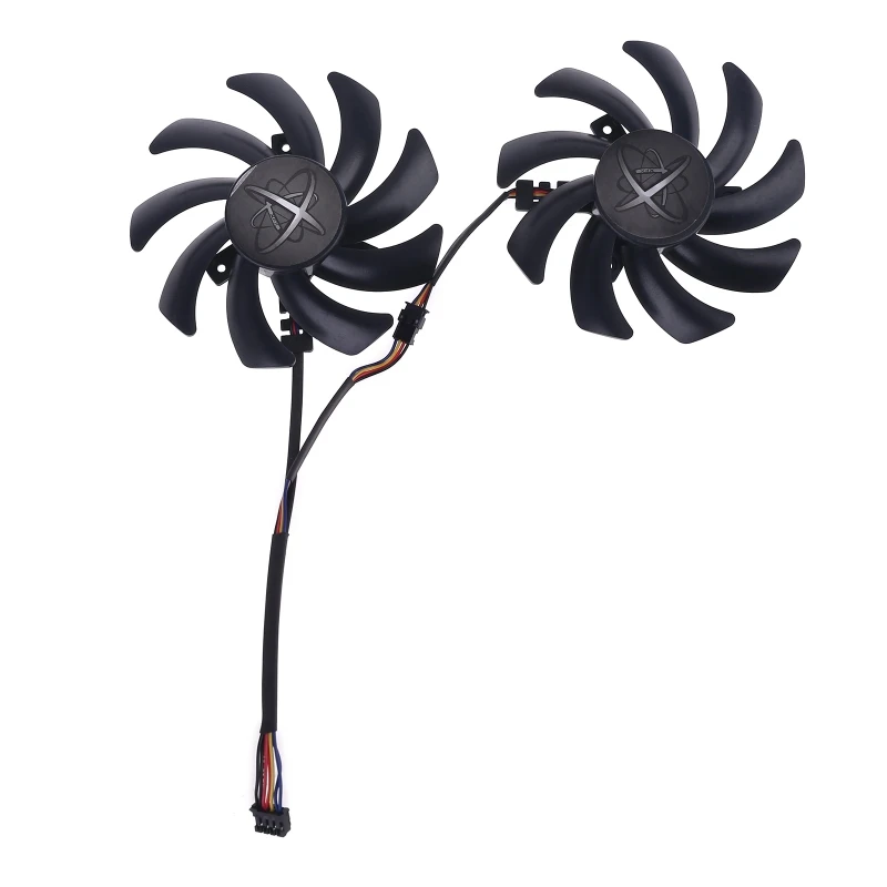 

2pcs 85mm 480/470 Graphics 4Pin 0.35A VGA Cooler Fan for XFX R9 390/390X 8G RX480 RX470 Video Card Cooling Fan