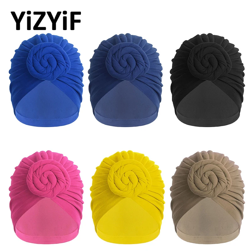 

WomenTurban Headwrap Soft Cotton Pre-Tied Knotted Bonnet Beanie Headwear Chemo Cap Hair Loss Hat Turban Knot Headwrap Women