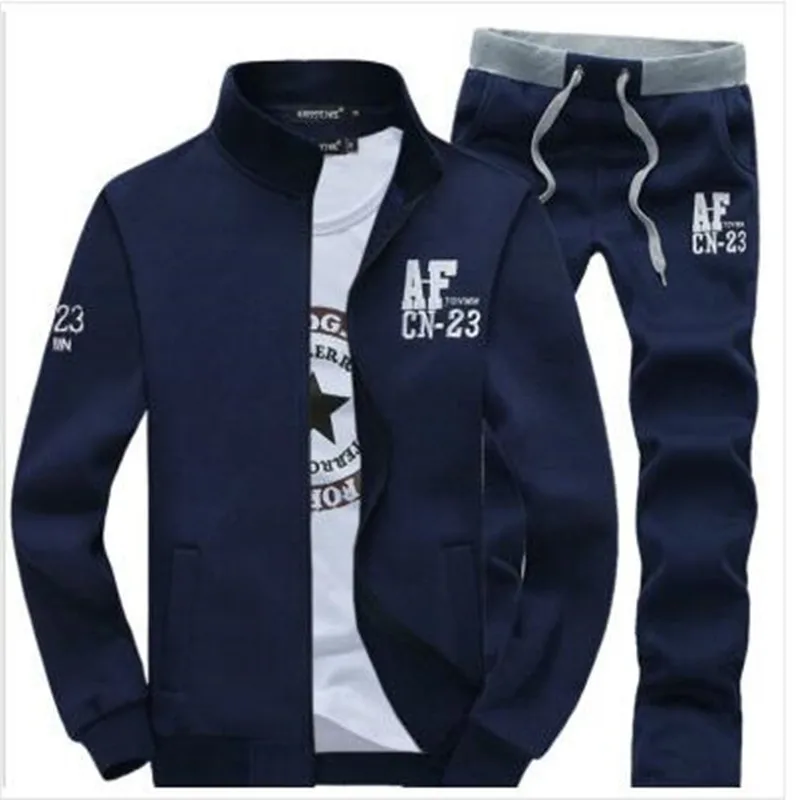 Новая весенняя и осенняя мужская спортивная одежда костюм с длинным рукавом