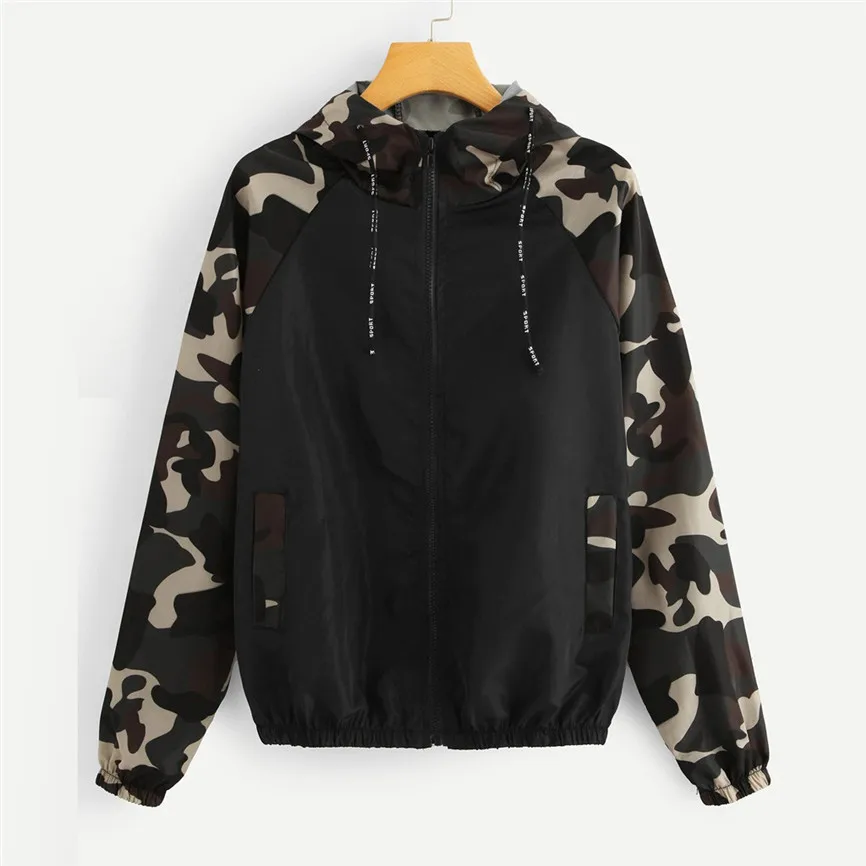 Куртка женская с длинным рукавом и карманами на молнии | Женская одежда