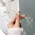 Очки женские с защитой от синего света, винтажные оптические аксессуары в Овальной металлической оправе, с защитой от ультрафиолета, для чтения