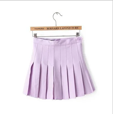 

Solid Color Mini Pleated Skirts Women Girls Flared A-Line Skirts Preppy Style High Waisted Swing Bottoms Skirts for Lady