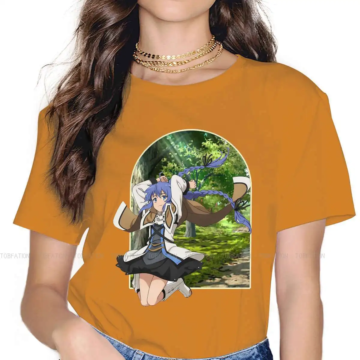 

Уникальная футболка Roxy Migurdia Forest для девочек, Mushoku Tensei, без ухода, реконструирование, новый дизайн, Подарочная одежда, футболка, горячая Распр...