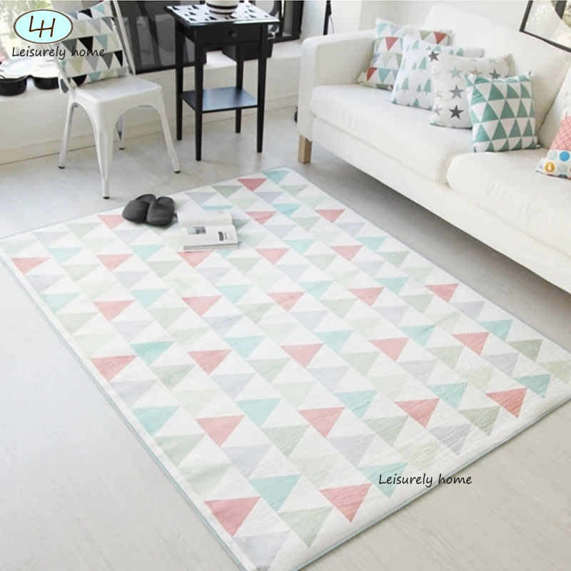 Геометрический стиль коралловый бархат материал дети играть ребенок ползать