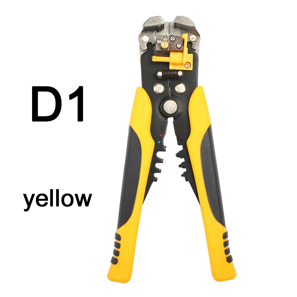 HSD1 YELLOW HS-D1 0,2-мм2 AWG24-10 дизайн многофункциональные автоматические плоскогубцы для зачистки кабеля Зачистка обжимка проводов инструменты для резки желтого цвета - Цвет: HSD1 YELLOW