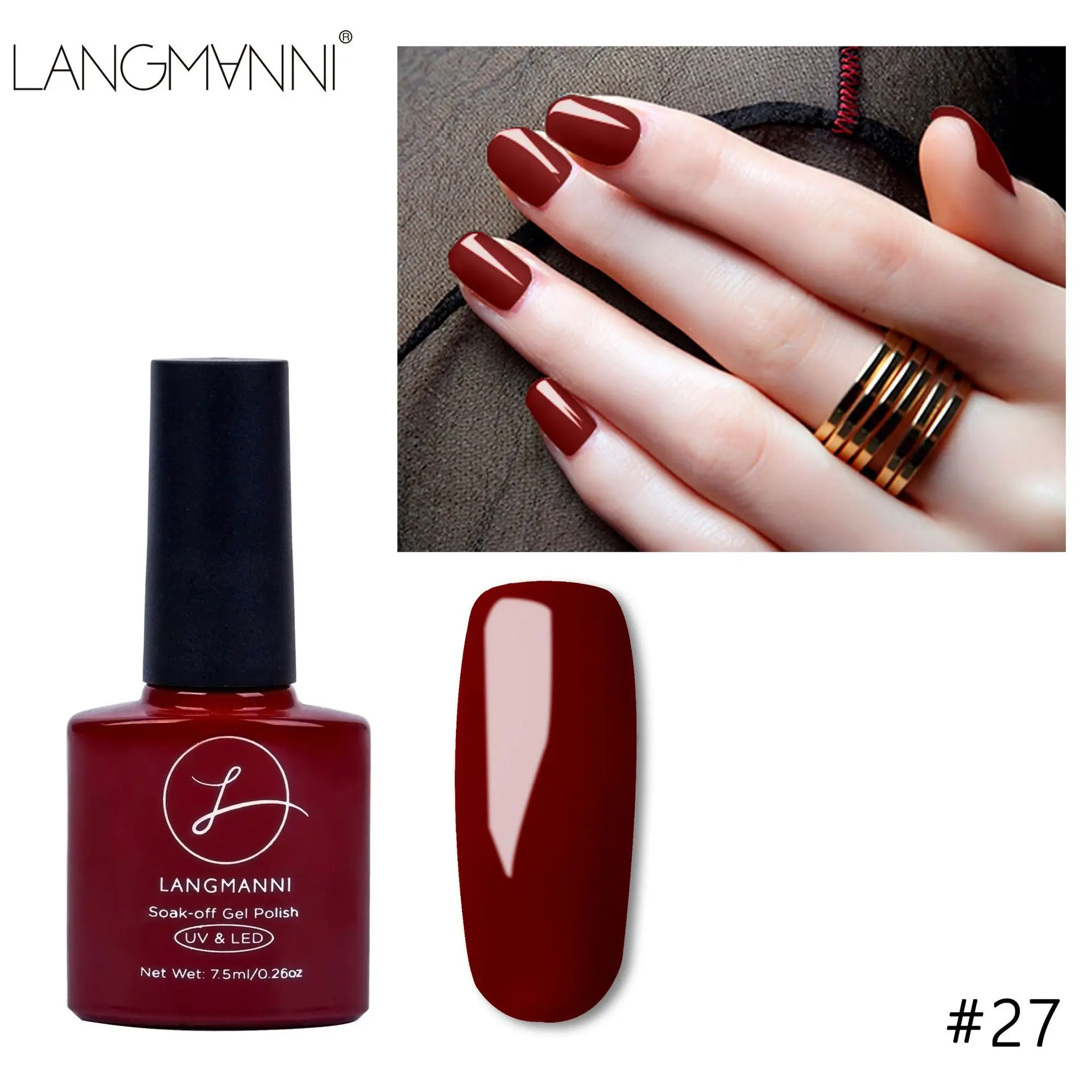 Soak Off Nail Gel Polish 7.5ML Hybrid Wine Red Series Art UV LED Varnishes Lacquer Long-Lasting | Красота и здоровье