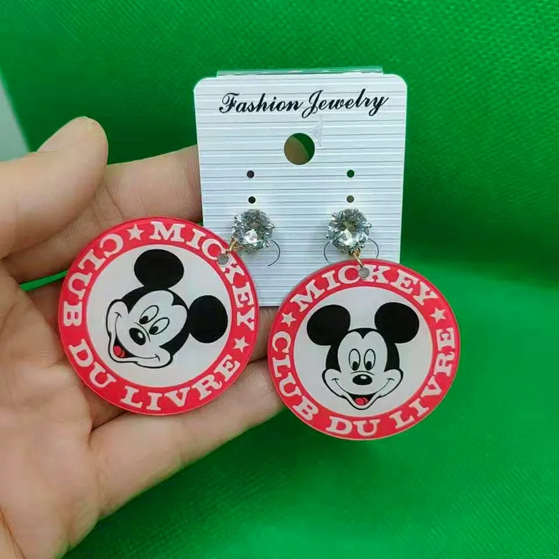 disney new arrival cartoon accessories winnie the pooh plastic earings mickey mouse ear pendant zootopia jewlery 925 silver free global shipping
