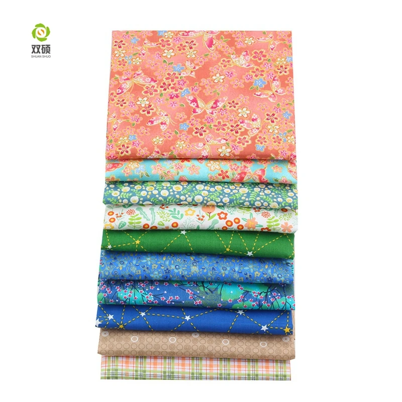 Multi Цвет саржевого хлопка Ткань лоскутное ткани ручной работы DIY Вышивание