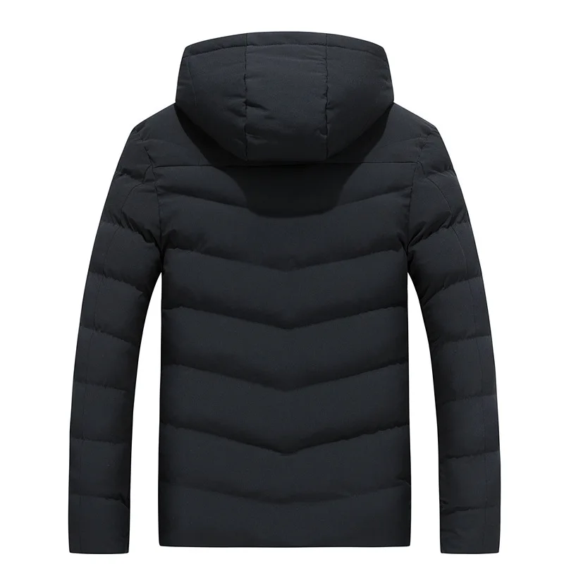 Однотонная мужская куртка с длинным рукавом, осенне-зимнее теплое пальто с капюшоном, облегающие винтажные мужские парки, минималистичные куртки, большие размеры