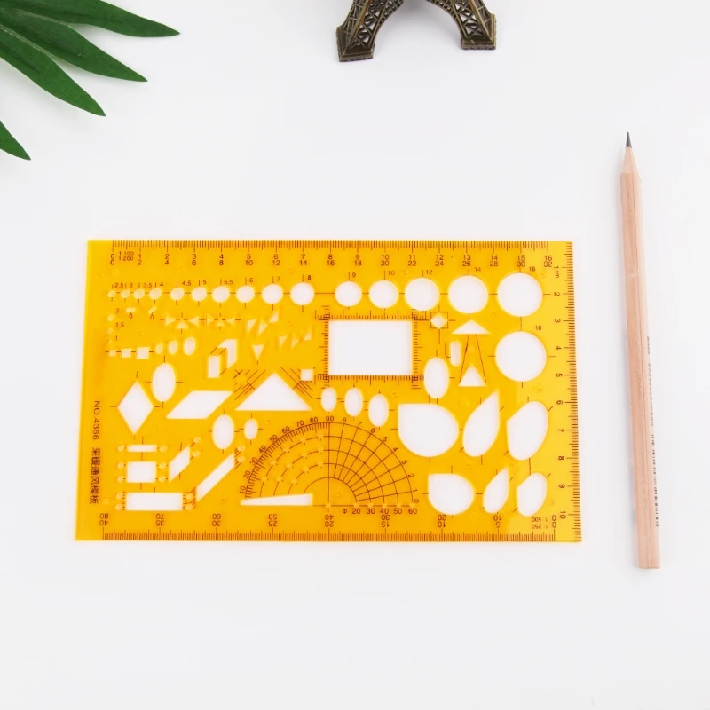 

K Resin Heating Ventilation Design Drawing Template Ruler Measuring Tool Student