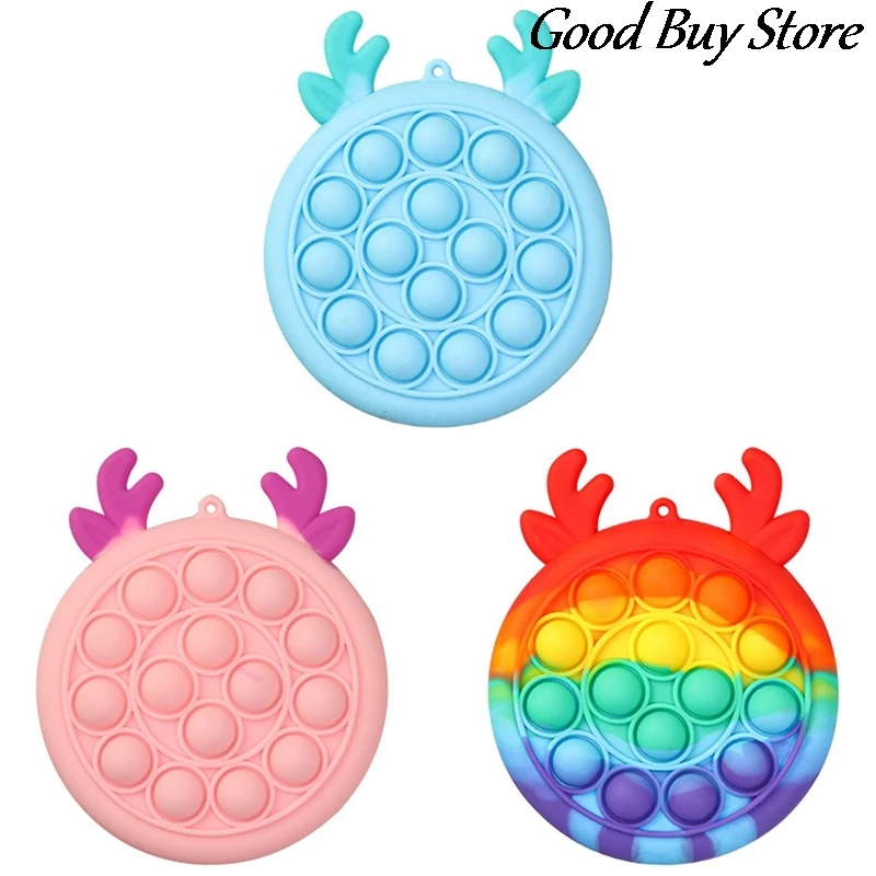 

Рождественский пузырьковый кошелек Kawaii, силиконовый кошелек для игрушек, сумки, Мультяшные кошельки для хранения, женский новогодний подар...