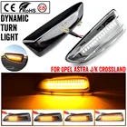 2 шт., светодиодный Динамический указатель поворота, боковой габаритный фонарь для Opel, для Vauxhall, Astra J, K, Crossland, X, Grandland, Insignia B, Zafira, C