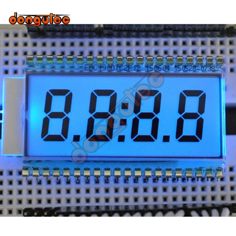 EDC190 40PIN TN позитивный 4 значный сегментный ЖК дисплей панель с синей подсветкой 3В