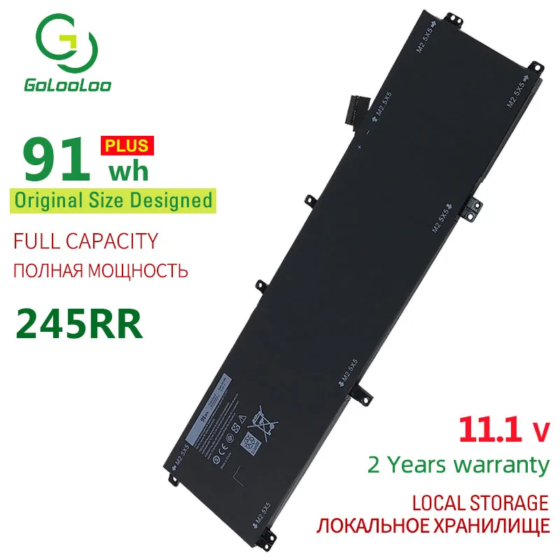 Аккумулятор Golooloo 91WH 11 1 В 245RR для ноутбука Dell XPS 15 9530 9535 Precision M3800 TOTRM H76MV 7D1WJ 2 года