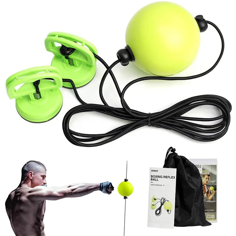 

Boxer Raising Reaction Force Sucker suspended Kick Boxing Reflex Ball Fighting Training Reflex Agility Training Exercise Gym