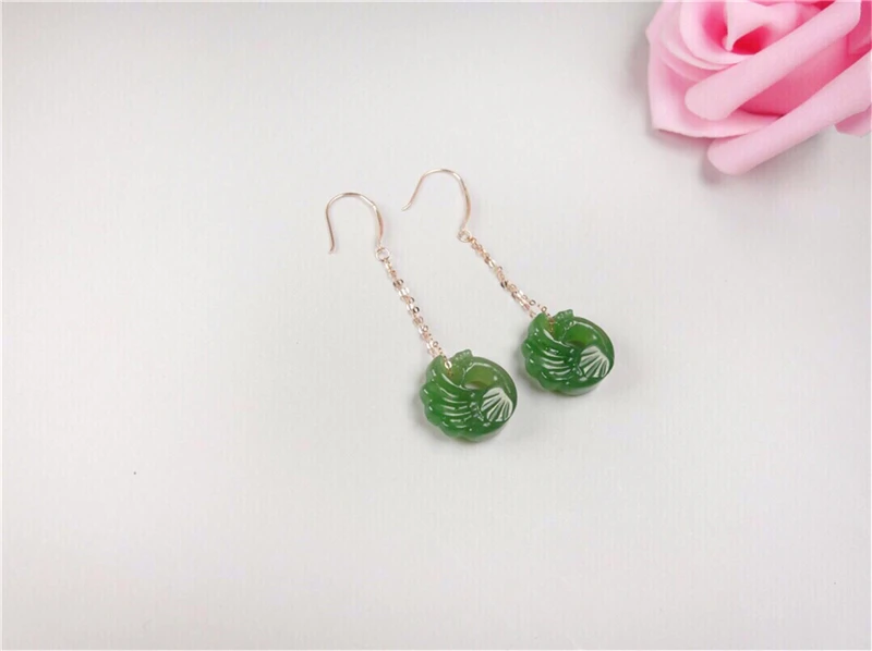 Новые серьги LETSFUN из натурального 18-каратного золота с натуральным китайским