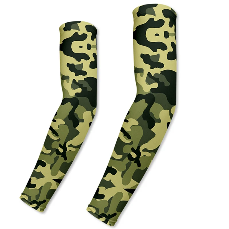 1 пара камуфляжных нарукавников для бега мужчин велоспорта улицы гетры рук