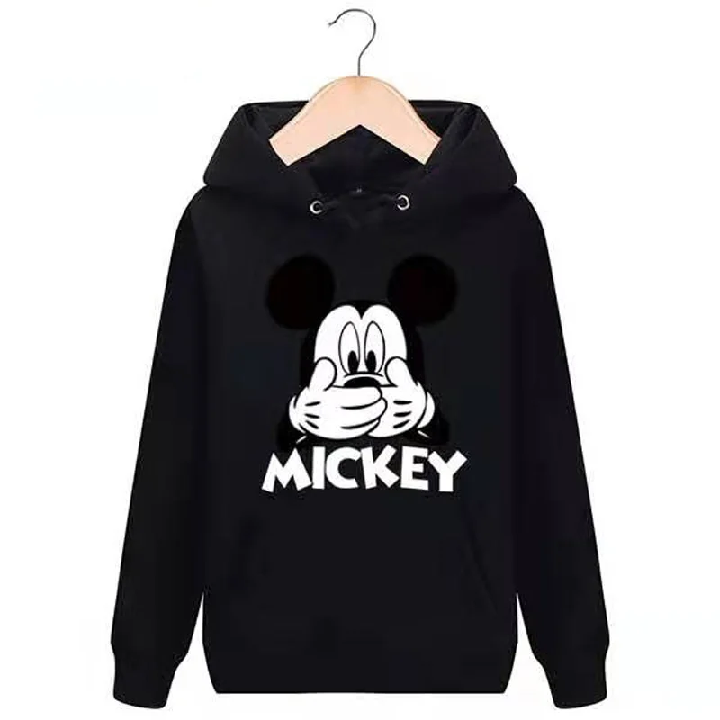 Одержимая бледно-лиловый. disney осенне-зимние пары Новая детская пижама с Микки Маусом Мышь покрытия изо рта утепленный пуловер пальто с мультяшным принтом - Цвет: Черный