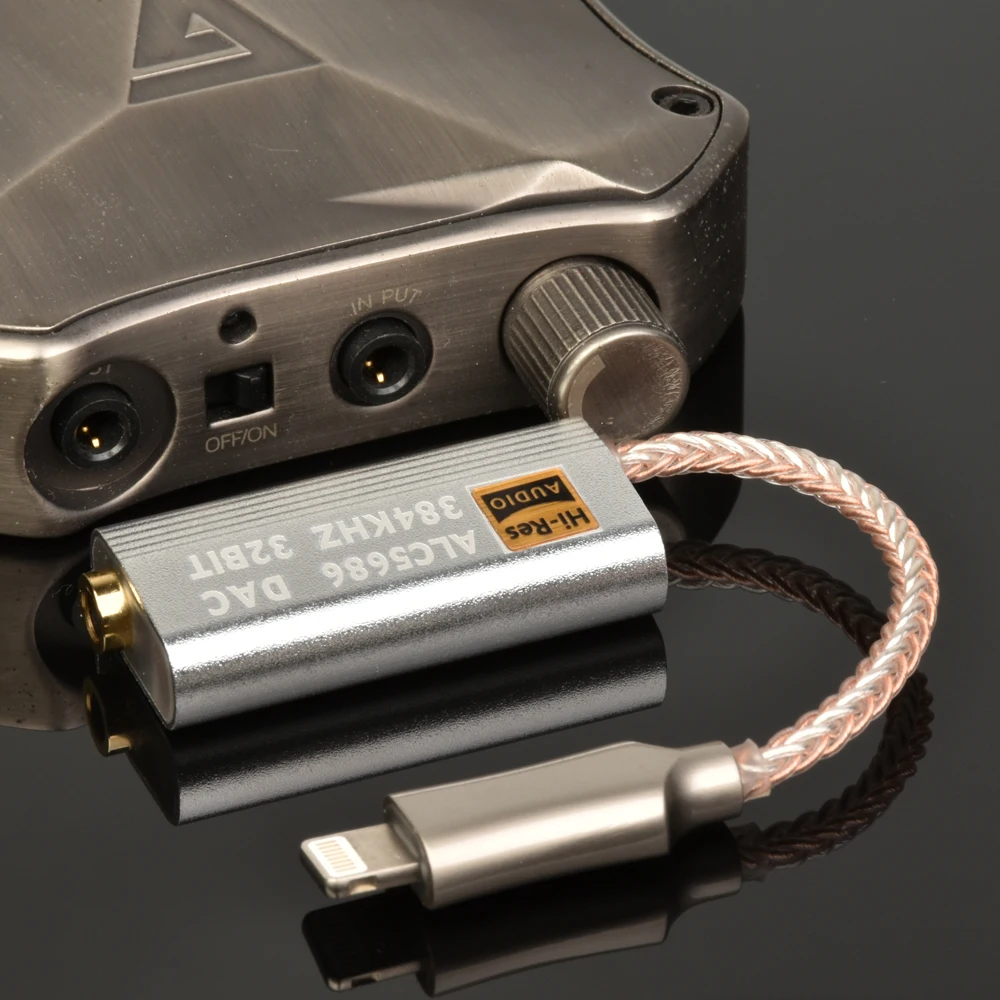 ALC5686 Lightning DAC декодирование 3 5 мм HIFI адаптер усилителя наушников кабель устройство