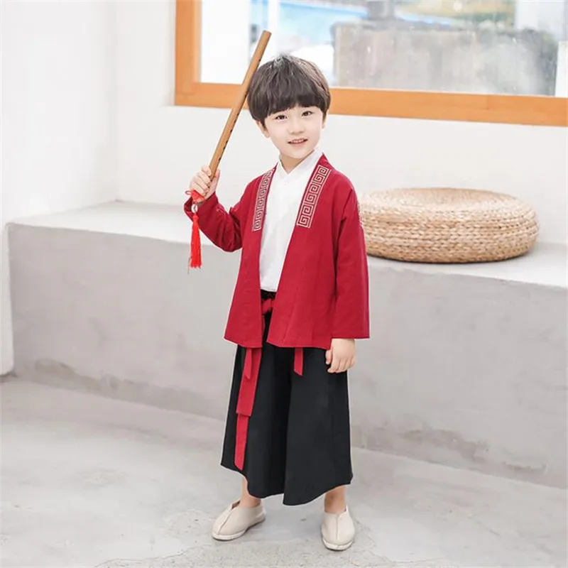 Han Fu Hanbiuk Детские китайские традиционные костюмы костюм Тан Косплей АНТИЧНОСТЬ