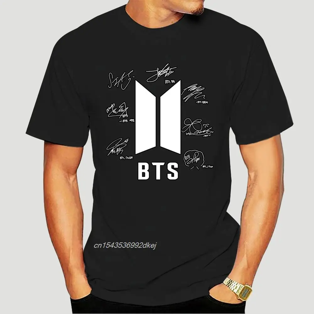 

New Bangtan Boys Signature Autograph Mens Clothing T-Shirt Size S-2XL 3845A