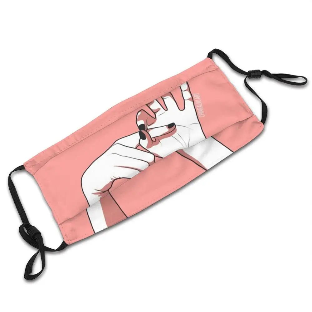 You Me Custom Design For Child Adult Mask Anti Dust Filter Print Washable Face Chiaralikiart Pink Erotic Hands Shadows |