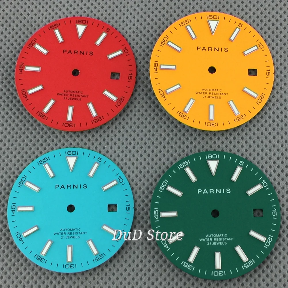 

PARNIS New 30.8mm Watch Dial Luminous Suitable For Miyota 8205 8215 821A Mingzhu DG2813 3804 Seagull ST1612 Movement