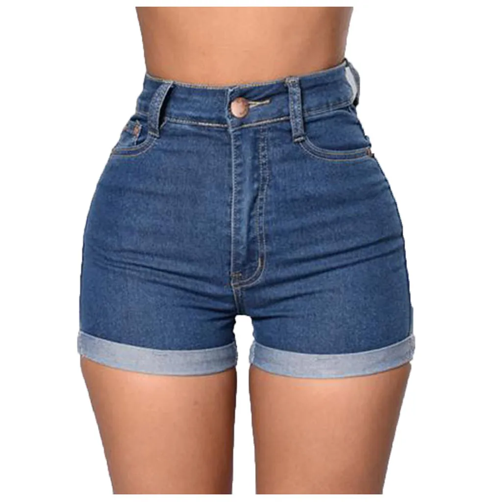 

High-waist Jean Zipper Women's Denim Shorts Fashion Pocket Modis Shorts Femme Short Mujer Pantalones Cortos Mujer