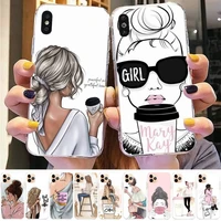 princess female boss coffee phone case for iphone 13 11 12 13 mini pro xs max 8 7 6 6s plus x 5s se 2020 xr cover