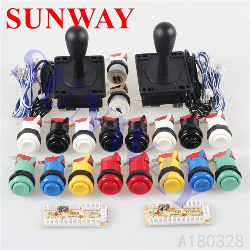 

Аркадная игра DIY kit для маме USB Zero Delay USB энкодер 8-сторонний классический аркадный джойстик в американском стиле, кнопки, Наборы для творчеств...